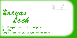 matyas lech business card